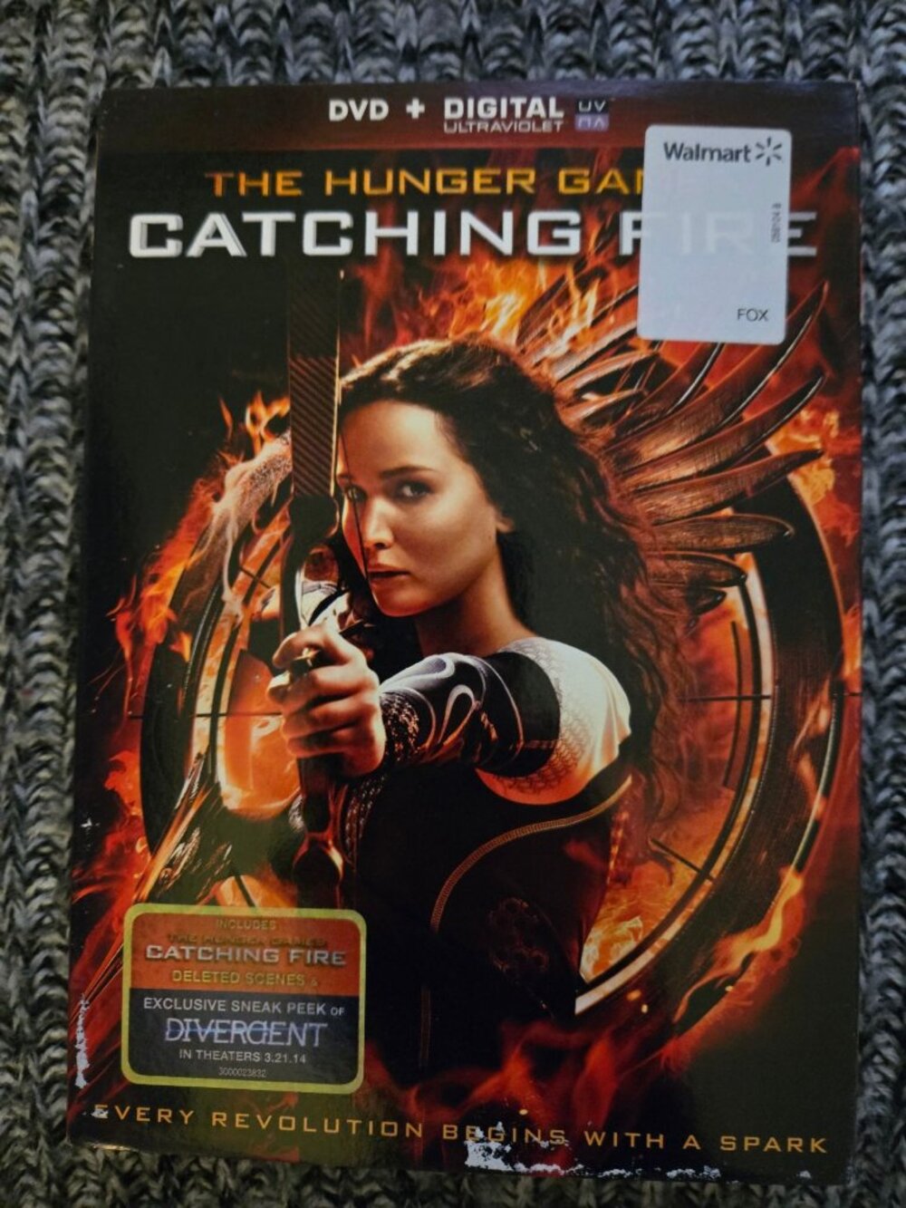 The Hunger Games: Catching Fire DVD + Digital UV Ultraviolet 2013 Lionsgate